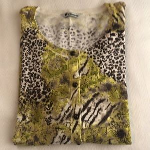 Animal print Nygard cardi